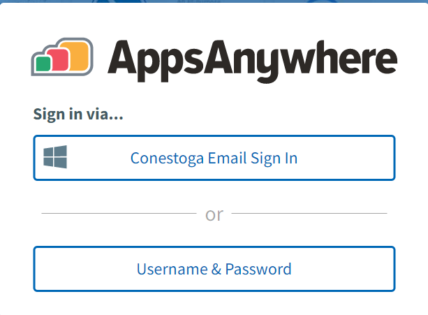 Image of AppsAnywhere login